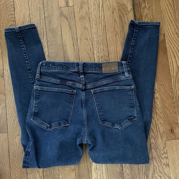 Madewell Mid-Rise Skinny Jeans Size 27 Womens Dark Wash MA938 - Picture 4 of 9